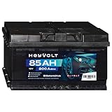 HeyVolt Autobatterie 12V 85Ah 800A Hochleistungs-Blei-Säure-Batterie, Langlebig, Kompatibel mit PKW