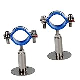 Operitacx 2 Stück Verstellbare Schlauchschellen für Rohrmontage Rostfrei für Auto und Φ Einstellbar