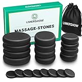 Hot Stone Massage Set, 20 Stück Massage Steine, Heiße Massagesteine aus Basalt, Für Traditionelle Hot Stone Massage, Massagetherapy&Entspannung&Geschenk&SPA-Behandlung