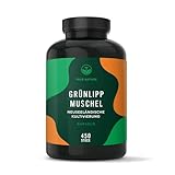 Grünlippmuschel - 450 Kapseln - 50% mehr Inhalt - Hochdosiert: 2000mg pro Tagesdosis - Ohne jegliche Zusatzstoffe - Kultiviert in Neuseeland - Deutsche Produktion - TRUE NATURE®