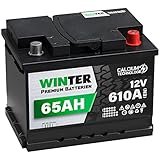 WINTER Premium Autobatterie 12V 65Ah 610A/EN Batterie statt 55Ah 56Ah 60Ah 61Ah 62Ah 63Ah 64Ah