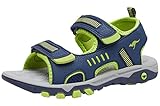 KangaROOS Unisex-Kinder K-Logan Sneaker, Blau (Dark Navy/Lime 4054), 29 EU