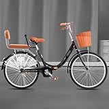 Faltrad für Erwachsene & Jugendliche, Hochkohlenstoffstahl-Rahmen, 100kg Belastung, Doppelbremsen Vorn/Hinten, Schnellfalt-Design, Verstellbarer Sitz/Lenker, Verschleißfeste Reifen für Stadtfahrten &