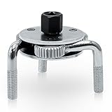 CCLIFE Ölfilterschlüssel 3-armig Cr-V Ölfilterspinne mit 3/8'' x 1/2'' Adapter Ölwechselwerkzeug Ölfilter-Ausbauwerkzeug Auto Werkzeug für Ölfilter Ø 69-136 mm