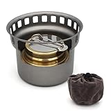 Titan-Spirituskocher, Spiritusbrenner, Holzofen für den Außenbereich mit Ständern, Halterungen, Camping, Multi-Fuels, ultraleichter Rucksackkocher (nur Ofen), Spiritusheizung, Campingkocher