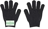 # 1 Paar (2 Stück) Praktischer Filetierhandschuh set, Fleischerhandschuh, Schnittschutz-Handschuh one size schwarz + gratis Glück Aufkleber