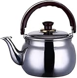 Wmmner Elektrischer Wasserkocher, Pfeife, Edelstahl, Gaskocher, Verdickung, für den Haushalt, Induktion, Gas, Kapazität, Teekanne, Restaurant, Kaffeekessel (5,6 l)/1 l