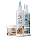 Annimally Care Box für Hunde mit Aua-Balsam Wundsalbe, Ohrenreiniger & Skin Care Hautpflege-Spray für die tägliche Pflege & kleine Blessuren