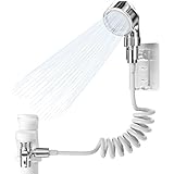 Maxentico Duschkopf Set für Waschbecken, Bidet Handbrause mit 2m Schlauch, Waschbeckenbrause zum Haarewaschen, Waschbeckendusche, Wasserhahn Verlängerung mit Duschkopfhalter und Wasserhahnspender
