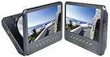 Reflexion DVD7052 Autoreiseset, 7' (17,8cm) Twin- (Doppel-) Monitor, DVD-Player & zusätzlicher Monitor, geeignet für Kopfstützenmontage, Schwarz