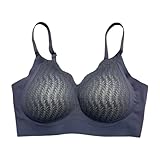 Damen Komfort-BH ohne Bügel mit strukturierter Optik - Weicher Soft-BH mit geformten Cups | Nahtloses Bralette für den Alltag mit Wellenkante