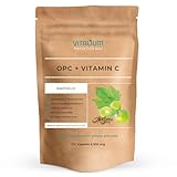 OPC Traubenkernextrakt + Vitamin C - 120 Kapseln mit 55% reinem OPC je Kapsel + Acerola Kirsche - 400 mg + 100 mg - 100% vegan von meinVitalium