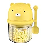 Knoblauchzerkleinerer – Tragbarer Zerkleinerer ohne Kabel – Multifunktionale Küchenmaschine robust mit Behälter zum Zerkleinern von Gemüse, Zwiebeln, Fleisch, Obst und Nüssen