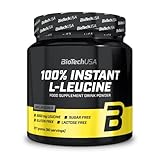 BioTechUSA 100% Instant L-Leucine Getränkepulver | Vegan | Zuckerfrei | Glutenfrei | Laktosefrei | 3.000mg Leucin | 277 g | Geschmacksneutral