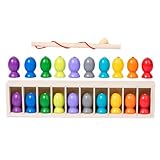 Magnetspiel - Magnetspielzeug Holzspielzeug | Naturholzmaterial Pädagogisch | Entwicklungsspielzeug für Entwicklung, Lernspiel, Loo Svilup