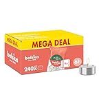 Bolsius - Großpackung Teelichter - 240 Stk. - 6 Brennstunden - Weiß - Enthält Naturliches Pflanzenwachs - Länge Brenndauer - Dekorative Haushaltkerzen - Ohne Palmöl