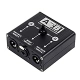 Vergoldete XLR Schaltwähler 2 Eingänge Einzelausgang Passiver Sound Umschalter Für Mikrofone Signalweiterleitung Vergoldeter XLR Sound Umschalter