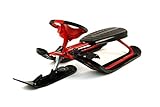 STIGA Schlitten Snowracer Rennrodel Ultimate Pro Lenkschlitten Schwarz/Rot, 120 x 50 x 29 cm
