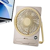 Genérico Tischventilator, kleiner Tischventilator, persönliches Kühlwerkzeug, tragbar, mit digitalem LCD-Display, für Küche, Zuhause, Schlafzimmer, Studenten