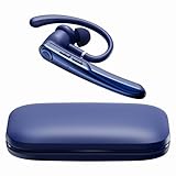 Bluetooth Headset V5.4 Wireless Freisprech Telefon, Bluetooth Ohrhörer kabellos, 120h Standby Headset Handy für Autofahren Büro Business, Dunkelblau