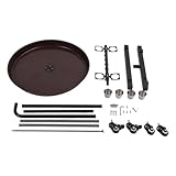 BowyTrading Vogeltränke für den Außenbereich, vielseitig einsetzbar, großer Raum, rostfrei, bewegliche Vogeltränke mit Wasserbecken und kleinen Futternäpfen, leichtes, stabiles Design für die