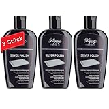 Hagerty Set 3x Silver Polish 250 ml I Effiziente Silber-Politur für Silber und versilbertes Metall I Polierpaste mit Sofortwirkung für Vasen Rahmen Accessoires Dekorationsartikel für erneuerten Glanz