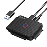 FIDECO USB 3.0 zu SATA und IDE Adapter, IDE und SATA Adapter, Festplatten Konverter für 2,5 und 3,5 Zoll IDE SATA HDD SSD, Externes Festplattenadapter mit 12-V-Netzteil, Fahrerlos