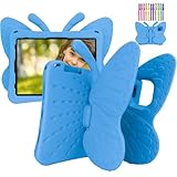 Ffish Eva Butterfly Hülle für iPad Air 11 Zoll M2 (2024), iPad Air 5/4 (2022/2020 5th/4th Gen 10.9 Zoll), iPad Pro 11 Zoll (2022/2021/2020) mit Stifthalter, Blau