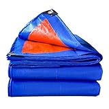 Strapazierfähige, wasserdichte Mehrzweckplane, 3,0 m x 9 m, blaue PVC-Abdeckung mit verstärkten Ösen, für Camping, Garten, Schuppen, Schutz, Outdoor-Unterstand