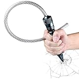Generisch Multifunktionale Mehrzweck-Drahtpeitsche, tragbare Taktische Selbstverteidigungspeitsche zum Laufen, Fitness, Bodybuilding-DERA179