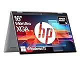 HP Envy x360 2-in1 Convertible Laptop PC | AMD Ryzen 5 8640HS | KI optimiert | 16” WUXGA Touchscreen | 16GB RAM | 512GB SSD | AMD Radeon-Grafikeinheit | Windows 11 Home | QWERTZ Copilot Key | Silber