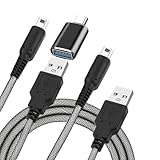 aceyoon LadeKabel für Nintendo 3DS, 2 Stück USB Ladegerät Kabel mit Typ C Adapter Charging Cable Kompatibel mit Nintendo 3DS LL/New 3DS/ New 3DS LL/ 2DS/ 2DS LL/DSi (1,5M)