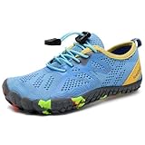 IceUnicorn Barfußschuhe Kinder Badeschuhe Junge Mädchen Barfussschuhe Aquaschuhe Atmungsaktiv Traillaufschuhe (Blau,26EU)