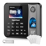 HapAttend zeiterfassung für kleinbetriebe, Fingerabdruck stempeluhr arbeitszeiterfassung stempeluhr, Deutsche Ausgabe stechuhr zeiterfassung Mitarbeiter mit 5 RFID (0 monatliche Gebühren H1)