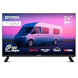 DYON Smart 24 VX-V – 24 Zoll (60 cm) HD Smart-TV mit 12V-Anschluss für Camping und Caravan, HD Triple Tuner (DVB-S2/T2/C), App Store, Prime Video, Netflix, Disney+, Hotelmodus