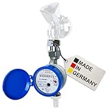 ZÄHLER plattform Wasserzähler Garten geeicht 2025 Wasseruhr MADE IN GERMANY Gartenwasserzähler Zapfhahn Qn 1,5 BL 110 mm 3/4 Zoll