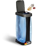 Novaliv Müllsackständer mit Deckel für 70L-120L Müllsäcke, extra Robust & Fester Stand Outdoor geeignet, gelber Sack Müllständer Gelbersack-Halter Müll Abfall Ständer Aufbewahrung Mülltonne