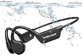 Relxhome Kopfhörer Schwimmen, Knochenschall Kopfhörer Bluetooth 5.4, 10 Stunden Spielzeit, MP3 Sport Kopfhörer Eingebaute 32GB Speicher, IPX8 Wasserdicht, Open Ear Kopfhörer für Schwimmen Laufen