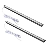 DOITOOL 2 Stück Wiederaufladbare Unterbauleuchten LED Lichtleisten in Neutralweiß Kabellose Schrankbeleuchtung für Küche Kleiderschränke und Vitrinen Langlebig und Vielseitig Einsetzbar