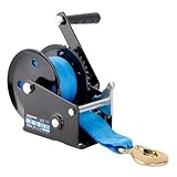 Güde Gurtwinde GGHW 540/8 (540 kg max. Zugkraft, 8 m Gurtlänge, 5 cm Gurtbreite, Lasthaken mit Tropfenöffnung, Sperrhebel, Handkurbel mit Softgriff, Grundplatte mit Bohrungen zur Festmontage)