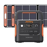 Jackery Solargenerator 1000 Plus 200W, 1264Wh Tragbare Powerstation mit 2x 100W Solarpanel, LiFePO4 Batterie, Erweiterbar auf 5kWh für Outdoor RV Camping