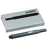 LAMY T 10 Tintenpatrone schwarz mit großem Tintenvorrat - geeignet für alle Lamy Patronenfüllhaltermodelle - Inhalt 1,25ml je Patrone - 5 Stück pro Päckchen