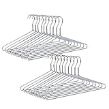 Kleiderbügel aus Metall, strapazierfähig, verchromt, platzsparende Drahtbügel für Bluse, Kleid, Mantel, Jacke, Hose, 20 Stück