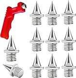 LATRAT 50 Stück 6mm Track Spikes mit 1 Spike Schlüssel, stabile Langlauf-Spikes für Springen, Laufen, Wandern, Kunststoff, Laufsteg