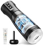 Masturbator Masturbieren für Männer Elektrisch, Multifunktional Sex Spielzeug für die Männer mit 7 Teleskops & Vibrationsmodi & Heizungsfunktion, Taschenmuschi für die männer Penisstimulation Sex Toy