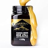 Egmont Honey Manuka Honig 696+ MGO 18+ UMF 250g |zertifizierter MGO und UMF Gehalt |roh und 100% natürlich | hergestellt in Neuseeland