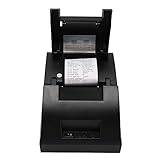 ANGGREK Bondrucker, Geräuscharmer 58-mm-POS-Drucker mit Geringem Stromverbrauch für Einzelhandels-POS-Systeme (EU-Stecker 100-240 V)