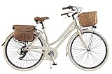 Via Veneto by Canellini – Citybike CTB, Vintage-Damenfahrrad, Aluminium (Cremefarben, 46)