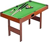 Leomark Holz Billardtisch - Classic Green - Poolbillardtisch-Set für Kinder mit Zubehör Höhe: 70 cm Abende mit Familie