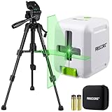 Firecore Kreuzlinienlaser mit Stativ, Laser Wasserwaage mit Stativ 65CM, grüner selbstnivellierendes Linienlaser zum Aufhängen von Bildern, Fliesen, Bauprojekten, Batterie und Tragetasche inklusive